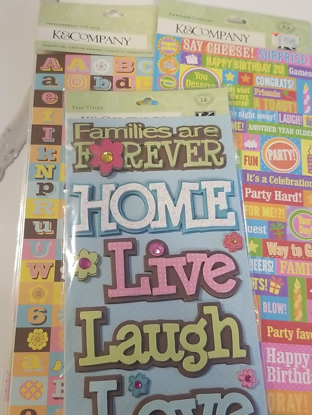 K&Company Scrapbooking Sticker lot